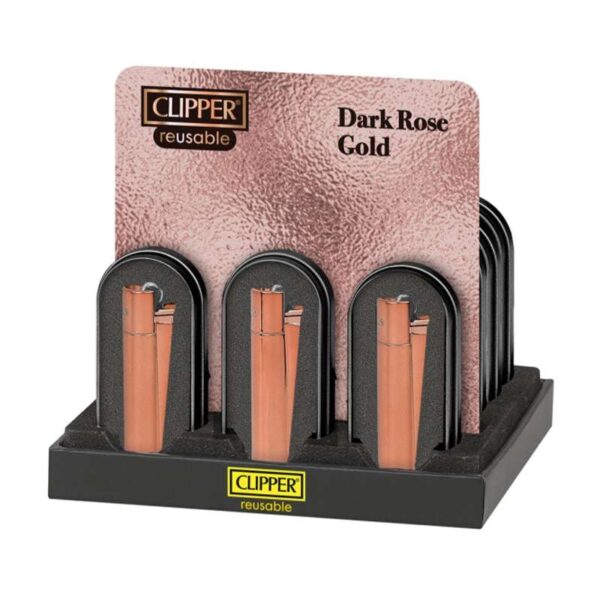 Clipper Metall Feuerzeuge - Dark Rose Gold