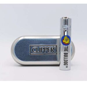 Clipper Metall Feuerzeug - The Bulldog Silber