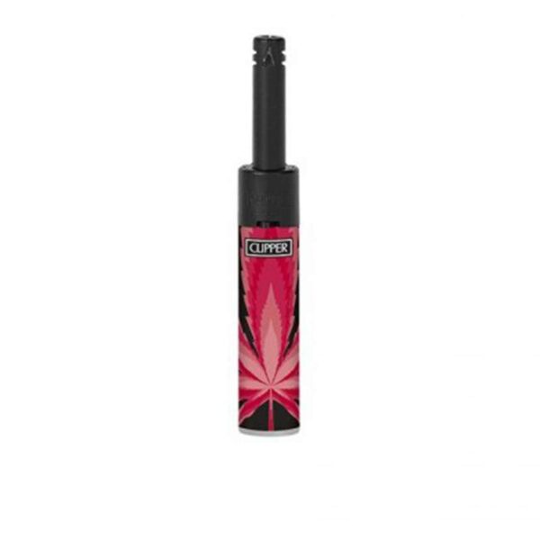 Clipper Feuerzeuge Mini Tube - Fluo Weed 3/4