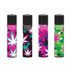 Clipper Feuerzeuge Large - Pink Leaves #3