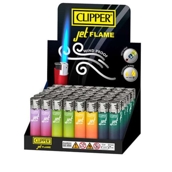 Clipper Feuerzeuge Jet Flame Large - Metallic Gradient #2
