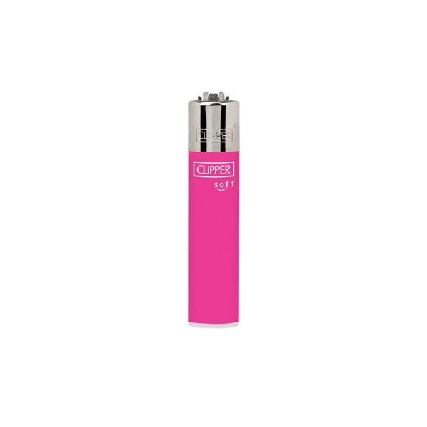 Clipper Feuerzeug Large - Soft Touch Neon - Rosa