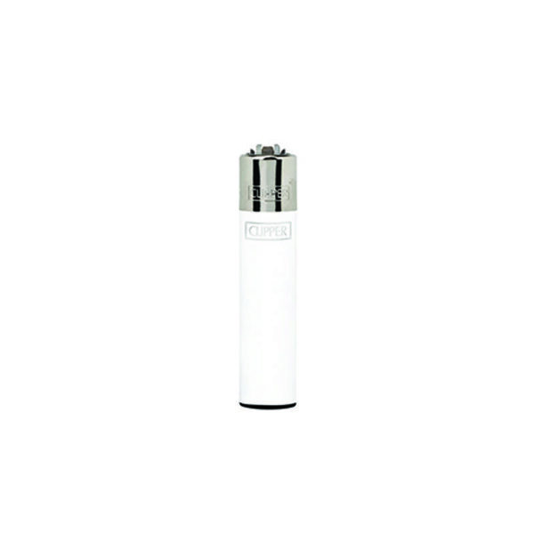 Clipper Feuerzeug Micro - Solid Branded - Weiss
