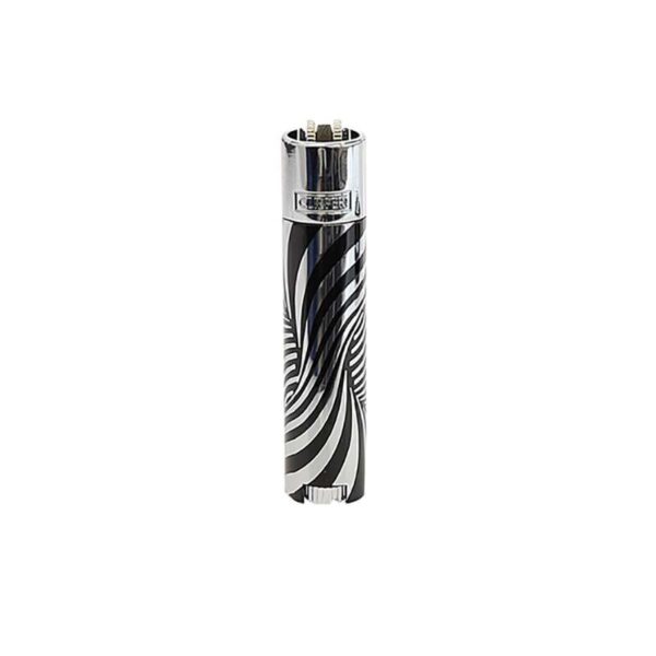Clipper Metall Feuerzeug - Psychedelic Silver - Silber