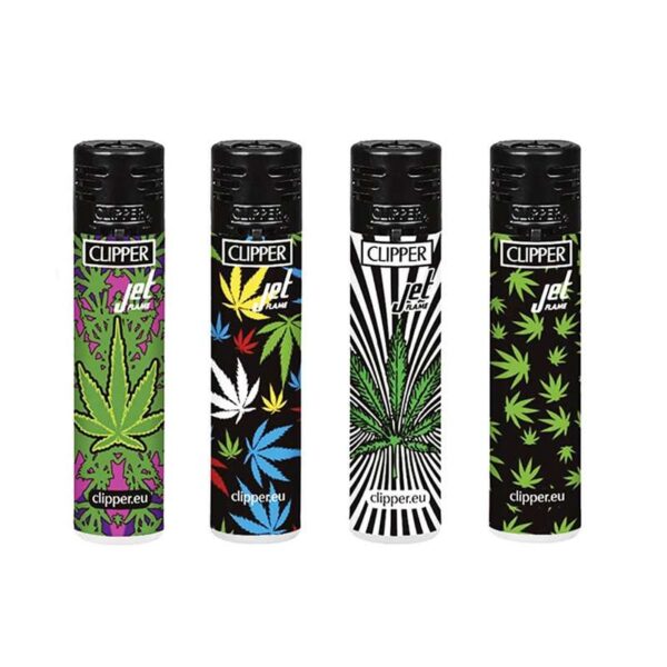 Clipper Feuerzeuge Jet Flame- Psychedelic Weed