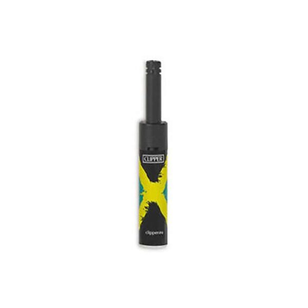 Clipper Feuerzeuge Mini Tube - Rasta Flag - X mit Schwarz