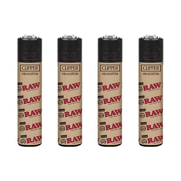 Clipper Feuerzeuge Large - RAW - Logo Rot