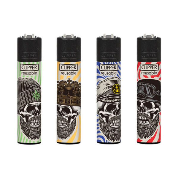 Clipper Feuerzeuge Large - Hippster Skulls