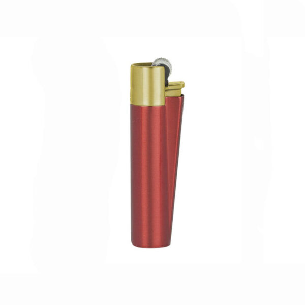 Clipper Metall Feuerzeug - Crown Juwels Red with Gold Cap
