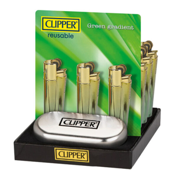 Clipper Metall Feuerzeuge - Green Gradient