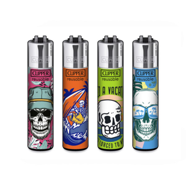 Clipper Feuerzeuge Large - Vacay Skulls